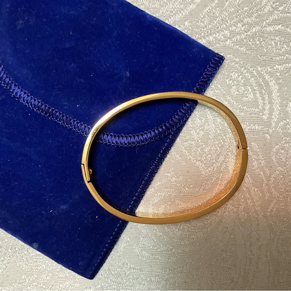 Aldo Cipullo Love Bracelet Gold Electrolated Open Bangle Bracelet Copyright 1970 - Picture 3 of 16
